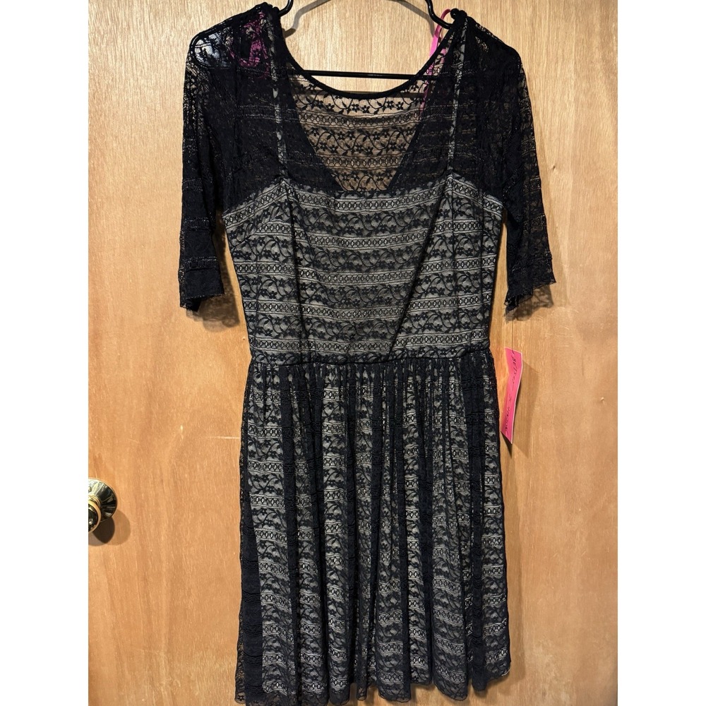 Betsy Johnson Lace Illusion Dress Size 8 Y2k New (BR)